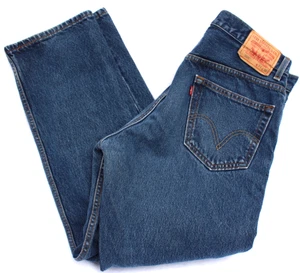 Vintage Levis 505 Jeans Herren 34 x 30 Medium Denim Straight Leg 2004 LACKFLECKEN - Bild 1 von 16