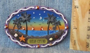 Ocean City Maryland At Night 3D Magnet Souvenir Refrigerator - Picture 1 of 2