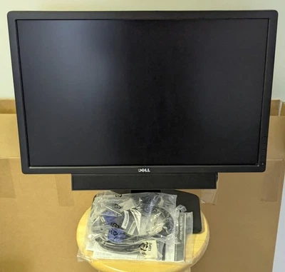 Dell 24" Monitor (Model #U2412M) w/Soundbar (Model #AX510PA) & cables - Working - Image 1 of 4