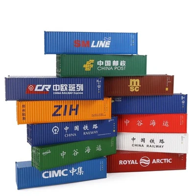 Evemodel Three HO Scale 1:87 40ft Shipping Container 40' Hi-cubes Cargo Box - Image 1 of 4