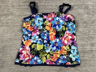 Топ плавательный женский танкини Maxine of Hollywood 16 Вт с цветочным узором и регулируемым ремешком - Изображение 1 из 4