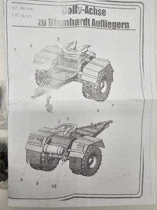 resin Bausatz 1:87 Dolly Achse zu Blumhardt Auflieger militär Arsenal m panzer  - Bild 1 von 2
