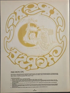 1981 EASYRIDERS IRON HORSE MAGAZIN BÜGELBILD T-SHIRT TRANSFERSEITE - IRON HORSE - Bild 1 von 1