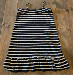 GAPKids Girl's Sleeveless White & Black Stripped Pullover Cotton Dress Sz:M (8) - Picture 1 of 6