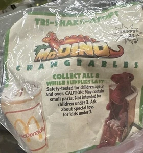 Vintage McDonald's McDino Changables Tri-Shake-Atops Happy Meal Toy NOS - Picture 1 of 3