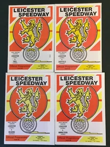 Leicester Lions speedway programmes(x4) 19/4/77,17/5/77,7/6/77,14/6/77 - Picture 1 of 2