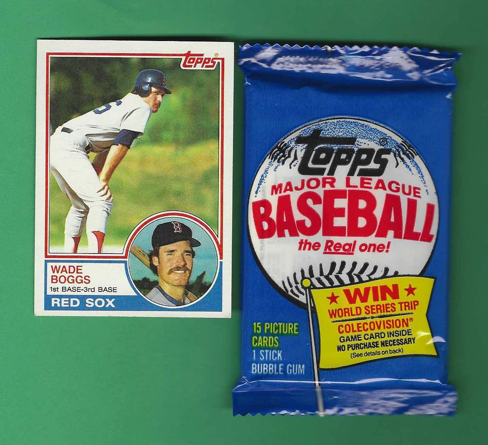 1983 Topps Baseball Michigan Test Pack + 1983 Topps Wade Boggs #498 Rookie Card - Imagem 1 de 2
