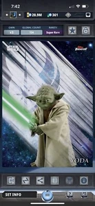 Topps Star Wars Digital Card Trader Topps Finest Yoda Insert Award - Picture 1 of 1