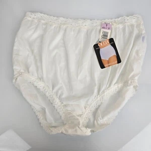 Vtg Olga Famous Scoop Secret Hug #873 Full Granny Panty Brief Size 9 XXL White - Picture 1 of 5