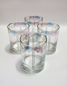 Vintage Frank Lloyd Wright Foundation 14oz DOF Gläser, April Duschen, 4er Set - Bild 1 von 15