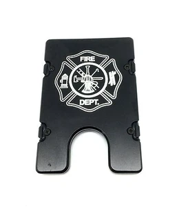 BilletVault Wallet Aluminum RFID protection black front pocket Fireman - Picture 1 of 3