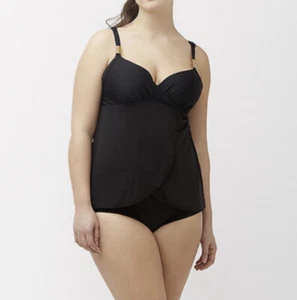 Neu mit Etikett Cacique Schwimmen drapiertes Tankini Oberteil Balconette-BH Größe 36C - Bild 1 von 11