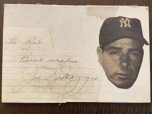 Joe DiMaggio 4x6 personalized autograph 1950s original *MAKE ME AN OFFER* - Picture 1 of 2