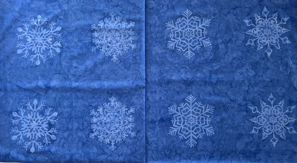 Panel de tela 23" | Hoffman Batik copo de nieve medallón lapislázuli azul Foto 1 de 1