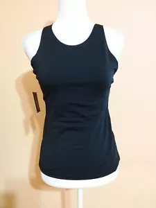 NY & Co.Sport Tank Top S Black Cross Back Sport Athletic - Picture 1 of 6