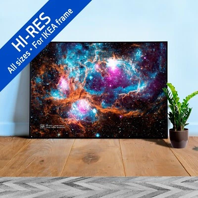 SYNTHWAVE1950 Lobster Nebula, NGC 6357, NASA Hubble Space Telescope — Hi-Res space poster