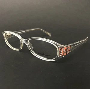 Salvatore Ferragamo Eyeglasses Frames 2609-B 162 Pink Clear Oval 51-16-135 - Picture 1 of 11