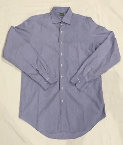Sid Mashburn blau Langarm 100 % Baumwolle Button-Down Hemd Herren 15,5 - Bild 1 von 8