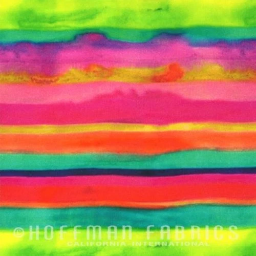 Ткань для квилтинга *низкая цена* Hoffman N6002-151-Sunset радужная полоса - Изображение 1 из 1