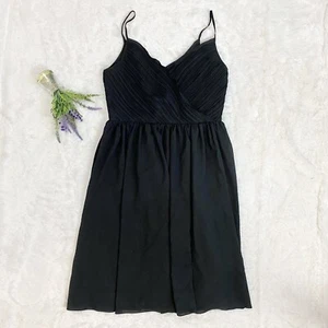 Banana Republic Strappy Vee Cocktail Dress NEW Size 10 Black Pleated Fit & Flare - Bild 1 von 8