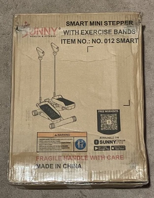 Sunny Health & Fitness Low Impact Mini Stepper with Exercise Bands NO. 012SMART - Image 1 of 2