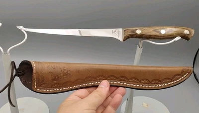 Don Canney Leech Lake Fillet Knife 2014 Handmade USA with Leather Sheath - Image 1 of 4
