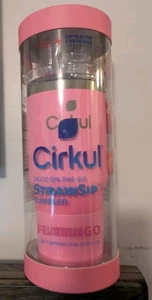 Cirkul 24 oz. On The Go Straw Sip Tumbler Flamingo Pink + 1 Cartridge Brand NEW - Picture 1 of 3