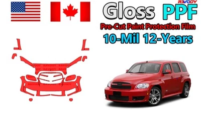 Película de protección de pintura PPF precortada brillante de 10 mil para Chevrolet HHR SS 2006-2010 Foto 1 de 4