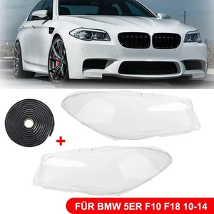 2x Klar Scheinwerferglas für BMW 5er F10 F11 10-14mit 4M Dichtungsstreifen - Bild 1 von 12