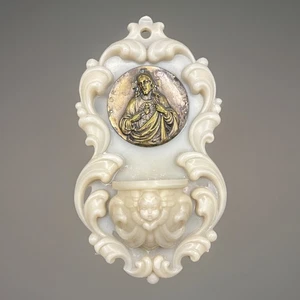 Vintage Italian acquasantiera Jesus Holy Water Font - Picture 1 of 9