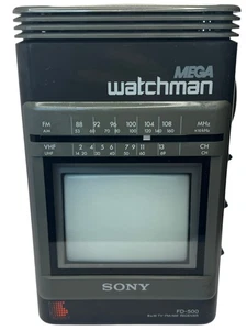 Vintage Sony Mega Watchman FD-500 Portable TV FM AM Powers On Radio Works - Picture 1 of 11