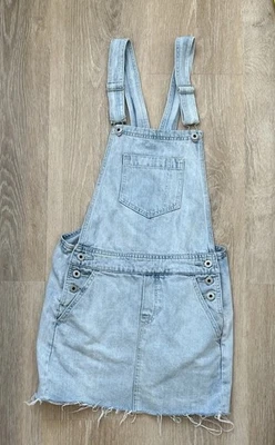 Lucky Brand Women's XS - NWT$99 Denim Cut-Off Skirtall Skirt Jean Overalls Dress - Image 1 of 4