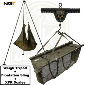 NGT Carp Fishing Weigh Tripod + Floatation Sling + XPR Scales Unhooking Combo - Picture 1 of 15
