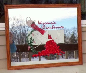 Espejo publicitario Wisconsin Cranberries grúa arándano 1989 BucLine - Imagen 1 de 1