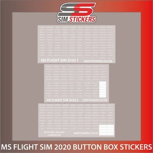 Pegatinas MSFS CLEAR/WH para simulador de vuelo ButtonBox/rueda/flightStick conjunto de 3 - Imagen 1 de 4