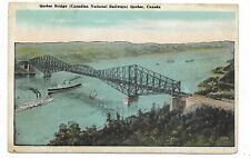  Quebec Postcard Quebec Bridge Canadian National Railways