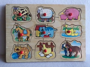 wood puzzle animal farm theme educational Toy - Picture 1 of 2