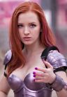 sexy redhead cosplay armor girl Poster A4, A3 Gift wall pin up picture, gift