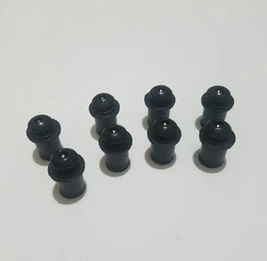 8 BLACK Rubber Well Nuts & Stainless Bolts Motorcycle Bike Screen Fairing M5 5mm - Picture 1 of 3