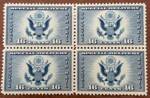 Estampillas de Estados Unidos Catálogo Scott #CE1 ¡Bloque de cuatro!  ¡Envío bajo! - Imagen 1 de 1