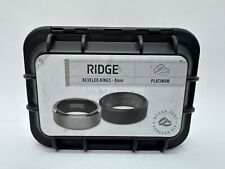 Ridge Platinum Beveled Ring Size 8mm with Silicone band