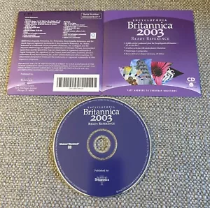 2003 CD-ROM For PCs Britannica Encyclopdia Ready Reference Library For Education - Picture 1 of 2
