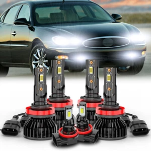 For Buick LaCrosse 2005-2013 LED Headlight High Low+Fog Light Bulbs Combo Kit 6x - Picture 1 of 16