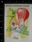 Vintage Postkarte 1991 Kricket Zuflucht Asssurance Sunday League Nottinghamshire