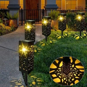 8x Luces LED de Estaca con Energía Solar Jardín Patio Césped Iluminación Impermeable Exterior - Imagen 1 de 13