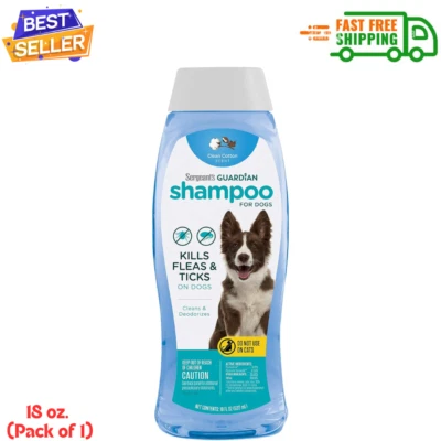 Шампунь от блох и клещей для собак Sergeant's Guardian, чистый аромат хлопка, 18 унций... - Изображение 1 из 4