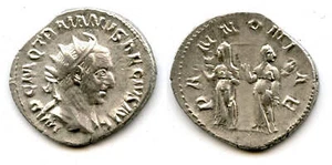 Attractive silver antoninianus of Trajan Decius (249-251 AD), Rome mint, Roman E - Picture 1 of 1