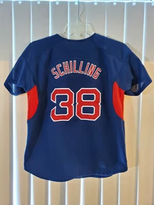 VINTAGE Curt Schilling Boston Red Sox EMBROIDERED Nike Jersey #38 Youth Medium - Picture 1 of 10
