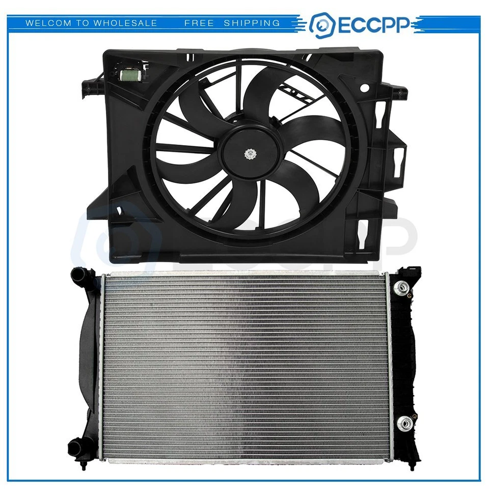 Electric Radiator Cooling Fan Kit For 2012 2013 2014 2015 Ram C/V Foto 1 de 4