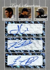 2007 Fernando Martinez * Kevin Mulvey * Francisco Pena Rookie SILVER Auto #/25